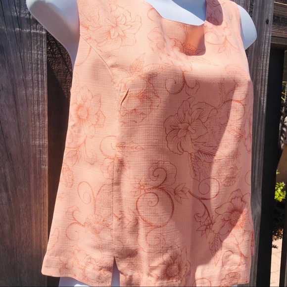 Tommy Bahama Peach Floral Women's Top Size Small - Picture 2 of 8